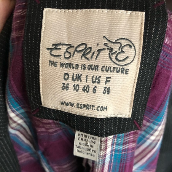 Esprit Pinstripe Blazer Jacket - Picture 5 of 7